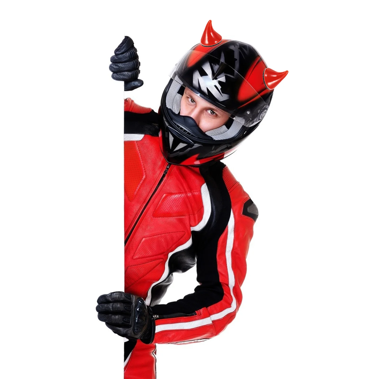 

8pcs Evil Horns Decorations Motorcycle Car Accessories Durable Lightweight For Bicycles Helmets Riding Gear