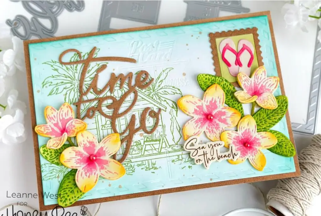 Summer travel Beach Flower Tree Metal Cutting Dies DIY Decorating Scrapbook Paper Card Album Embossing Craft Cut Die 2024 New