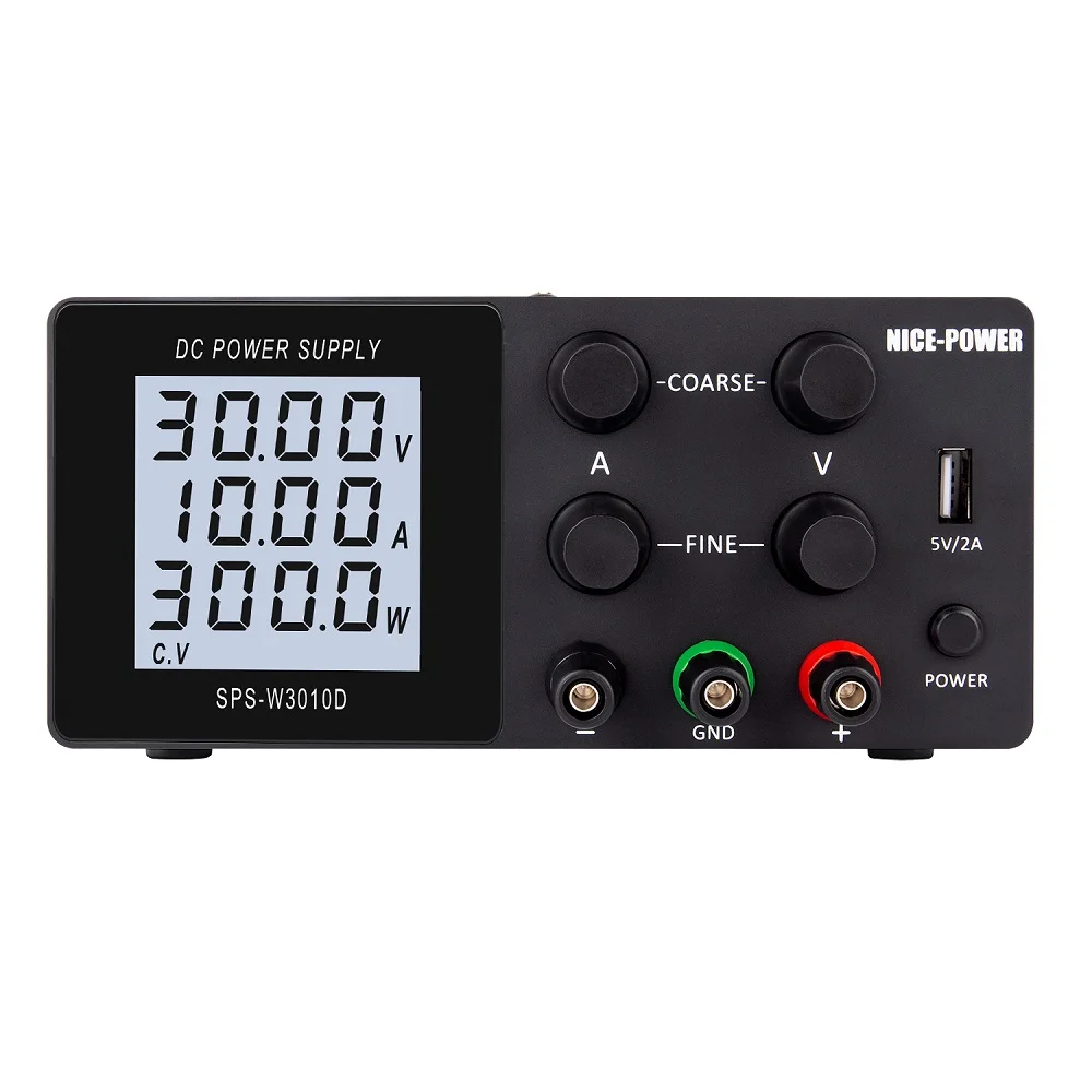 

In Stock NICE-POWER 30V 10A 300W Adjustable DC Power Stabilized Voltage Regulator Switching For Repairing Lab DIY SPS-W3010D