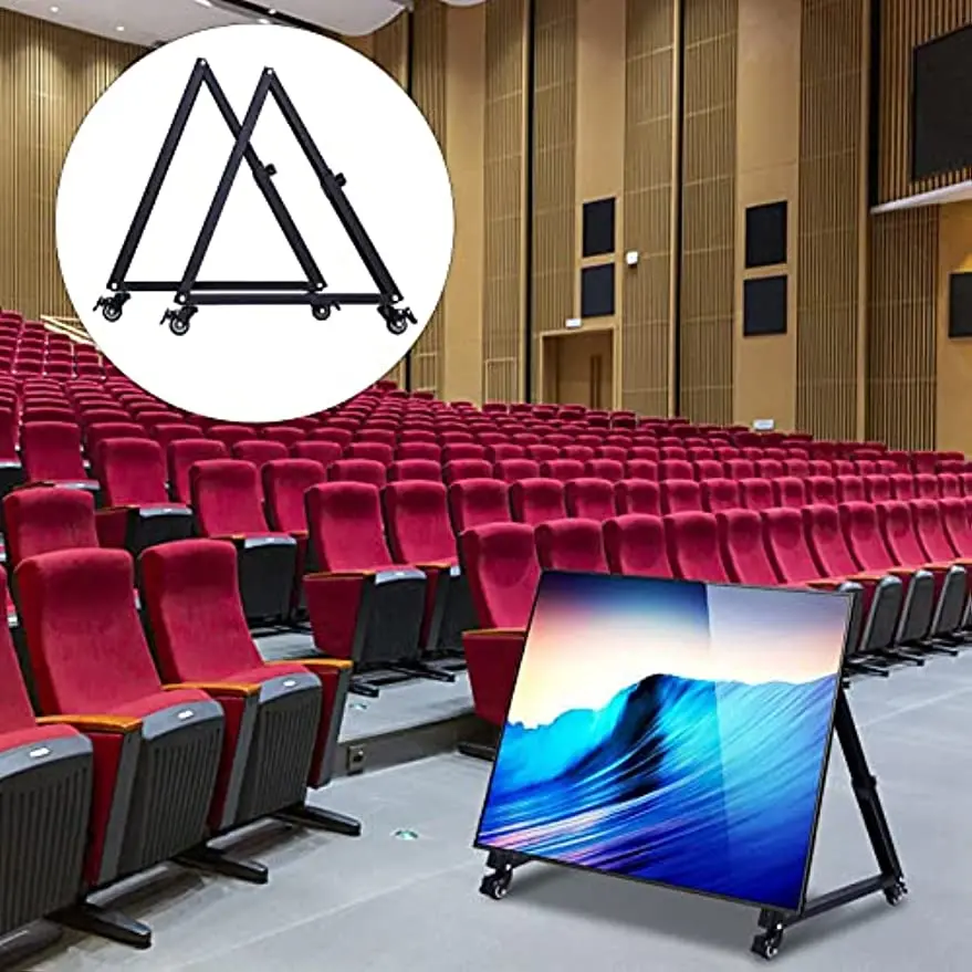 Low Height Triangular Mobile TV Stand,Monitor Floor Stand Cart for 19-55" Screen Mobile TV Stand Low Height Triangular Monitor