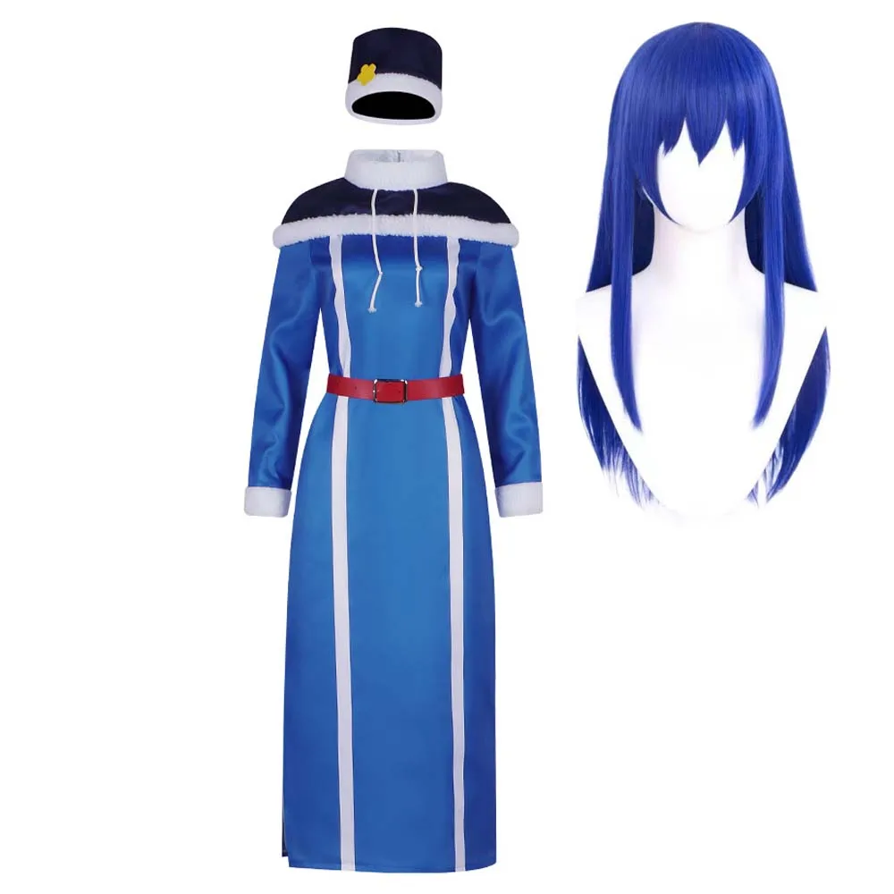 Halloween Party Anime Fairy Tail Juvia Lockser Cosplay Blue Costume for Women