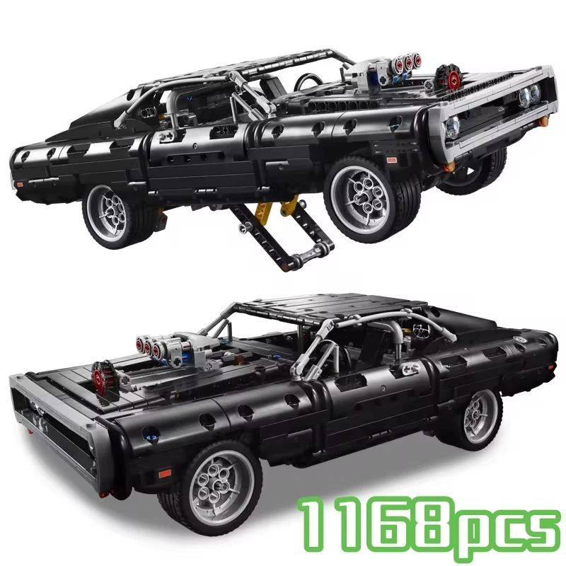 Technical Racing Car Building Block Model 1168PCS Dodge Charger Fit Fast and Furious Moc 42111 Assemble Bricks Toys For Kid Gift