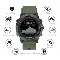 SUNROAD-reloj para Hombre de triatlón, montañismo, presión atmosférica, pronóstico del tiempo, GPS, brújula, desierto, todoterreno para Android