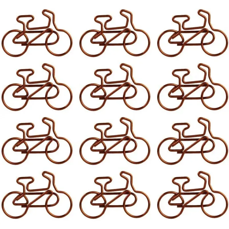 بوب # 01--مشابك الورق المعدنية على شكل دراجة دبابيس ورق ملفات الجدة وثائق إيصالات منظمة مقاطع مكتب مرتب للمدرسة المنزلية