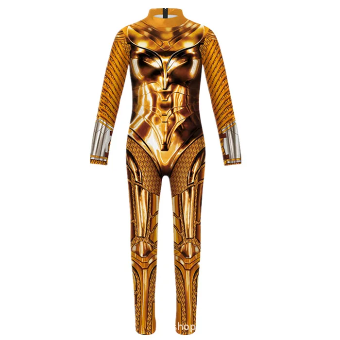 Damen Goldrüstung Bühnen-Anime-Jumpsuit Halloween Sexy Cosplay Kostüm Weiblicher Party-Auftritt Aerial Yoga Bodysuit Anzug Neu 2026 – Detail 4