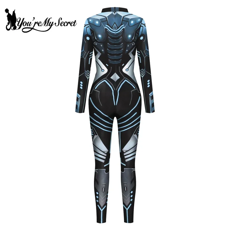 [Sei il mio segreto] Body a maniche lunghe da donna Supereroe Armatura meccanica Robot Tuta Costume cosplay Cool Zentai Suit