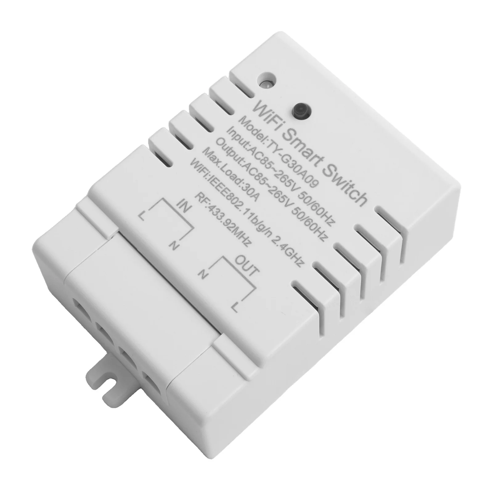 مفتاح مؤقت ذكي يعمل بالواي فاي للاستخدام المنزلي، يتميز بتنشيط الصوت وخيارات الجدول الزمني لتوفير الراحة