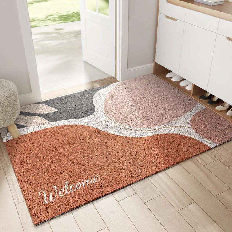 Minimalist Style Carpet Floor Mat Household Entrance Door Anti-Skid Mat Anti-Skid Soil Scraping Easy To Clean And Cut Door Mat