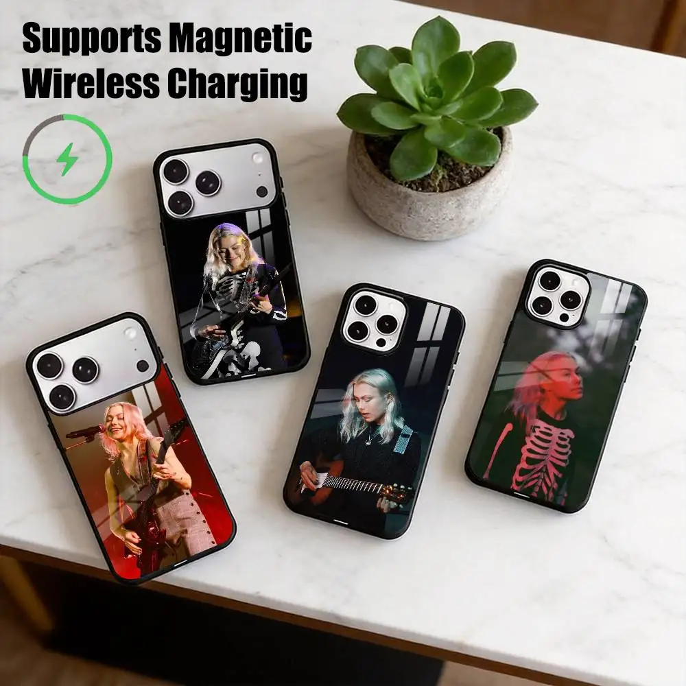 Phoebe Bridgers Ghost Singer Phone Case For iPhone17,16,15,14,13,12,11 Plus,Pro Allows magnetic wireless charging Gift