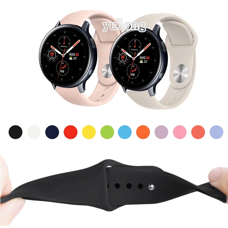 

Soft Silicone Band Strap for Samsung Galaxy Watch Active 2 FE 7 6 5 4 Watch5 Pro Watch6 watch4 classic 42 46 40mm 44mm 43mm 47mm