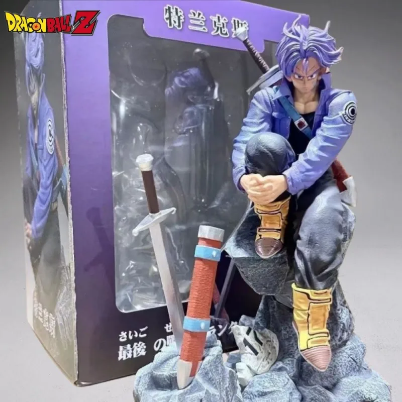 28cm Anime Dragon Ball Trunks Figure The Last Warrior Action Figurine Collection Pvc Model Statue Dolls Children Xmas Gift Toys