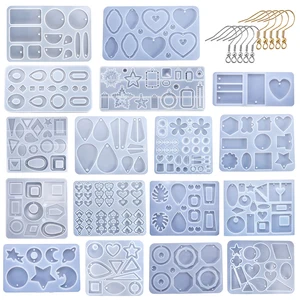 Pendientes colgante de silicona moho epoxi joyas de resina haciendo moldes hojas de corazón luna amuleto bricolaje moho colgante de joyas creativas de joyería 10 mejores ventas de resina de silicio de ventas - №4