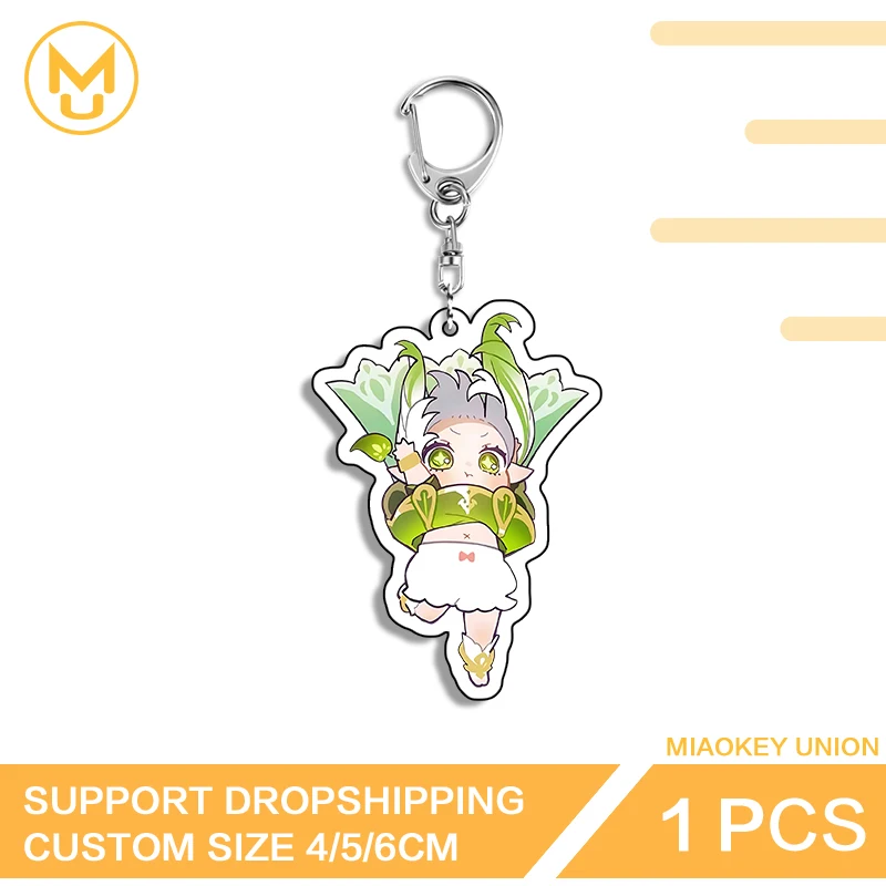 تشيبي كيو لولي طبعة الخضار ناهيدا الاكريليك سلسلة المفاتيح عالية الجودة جينشين تأثير الدعائم تنوعا الديكور المألوف