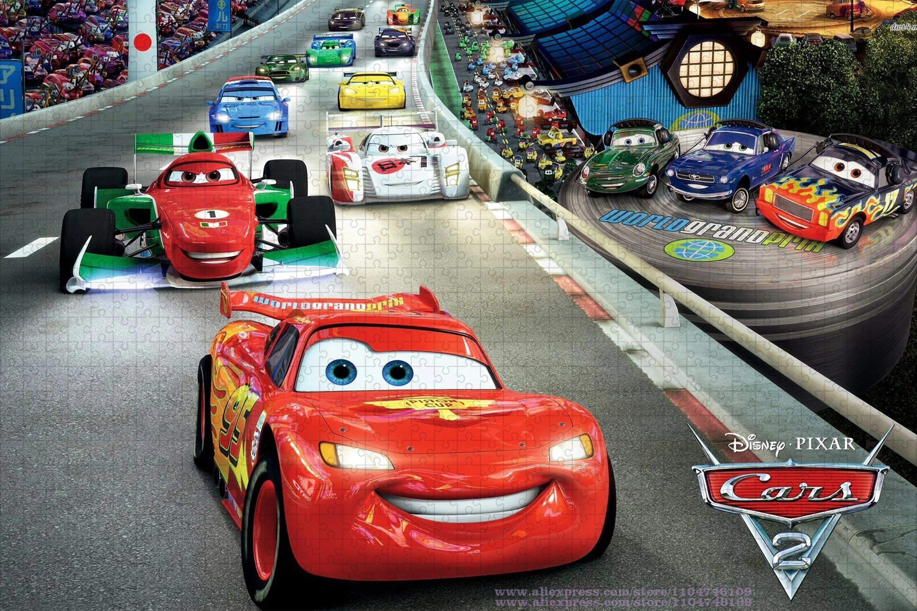 Disney Anime Cars Puzzle Jigsaw 108/200/300/500/1000/1500Pcs Intelligence Puzzles for Girl Children's Educational Toys Diy Gift