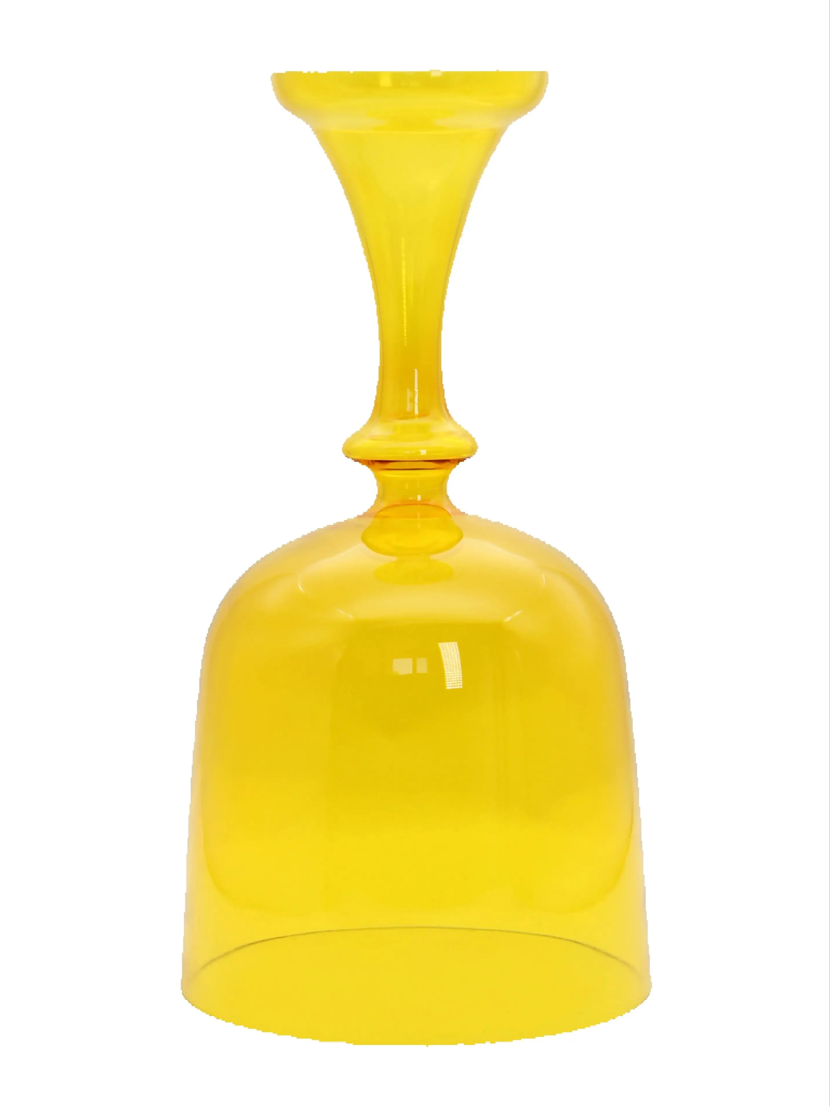 Star Linkup handheld music singing bowl, 5 inches top of the line transparent yellow spray painted sound therapy instrument  with Carry Case