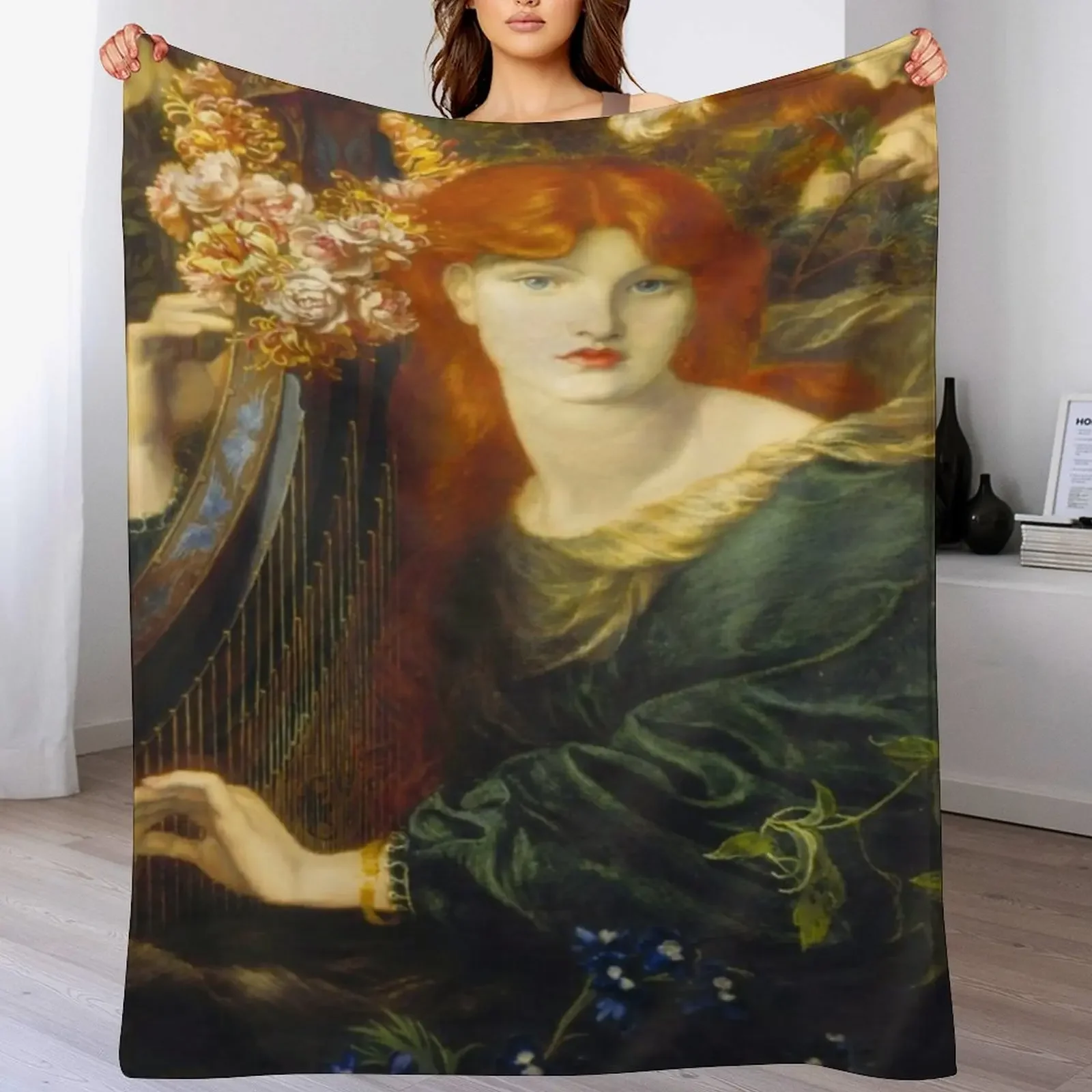 

Dante Gabriel rossetti - La Ghirlandata,No,02. Throw Blanket Luxury Designer Blankets For Bed Winter beds for babies Blankets
