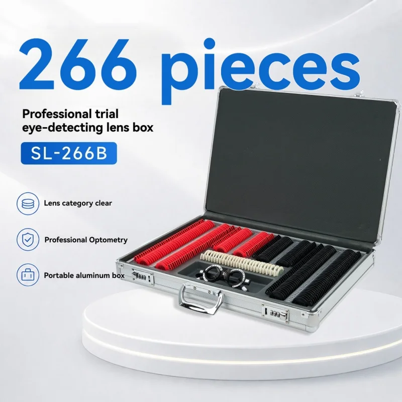 Glasses Optometry Equipment Optometry Plug-in Box Lens Box 266 Pieces Plastic Ring Aluminum Box Set