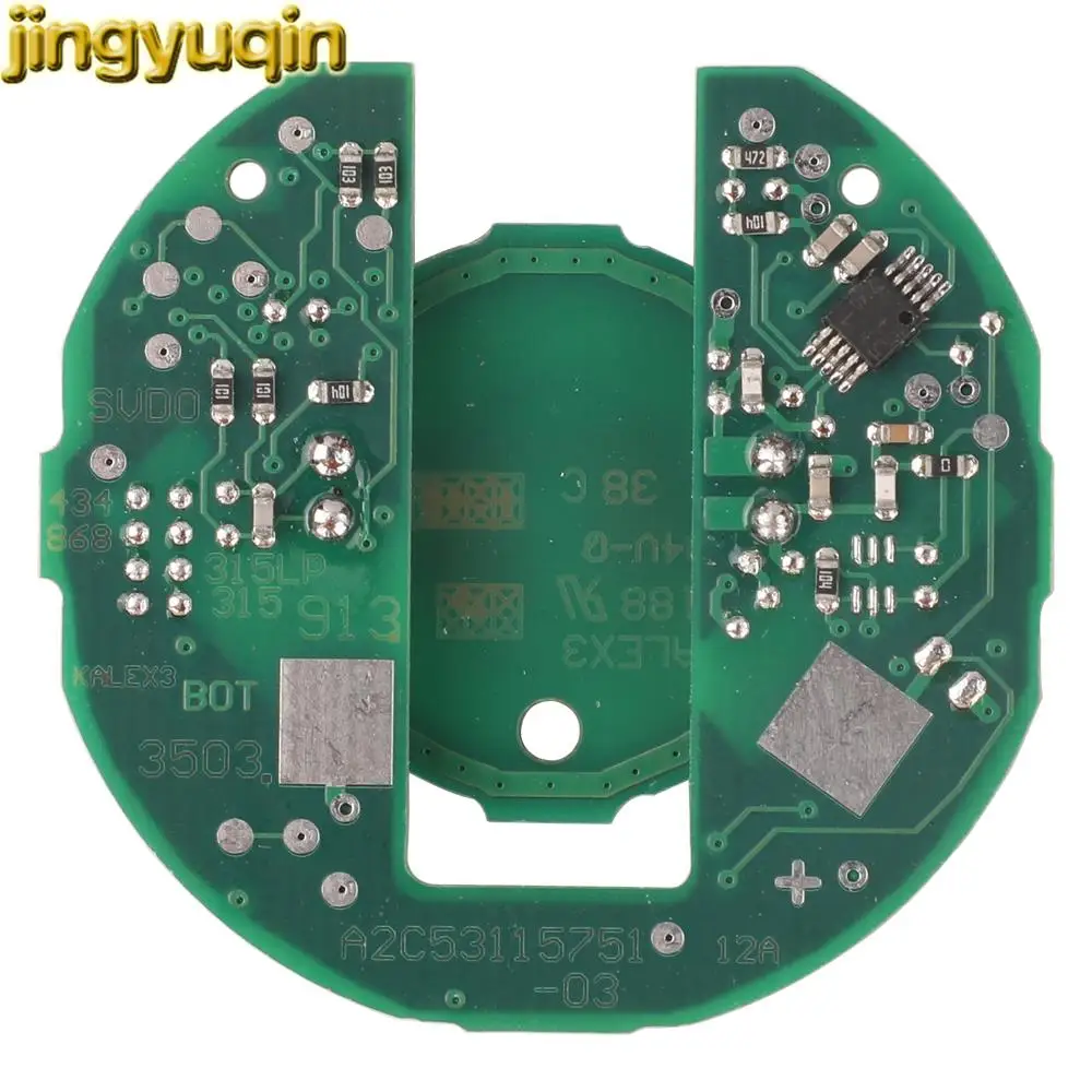 Jingyuqin 3 przyciski bezkluczykowe kluczyk do samochodu 315MHZ ID46 Chip do BMW Mini Smart Fortwo 450 5 wk49331