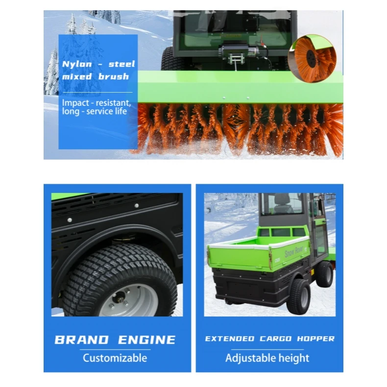 New Multifunction Four-wheel Drive Snow Sweeper & Snowblower with Core Engine Bearing Gear for Farm Use
