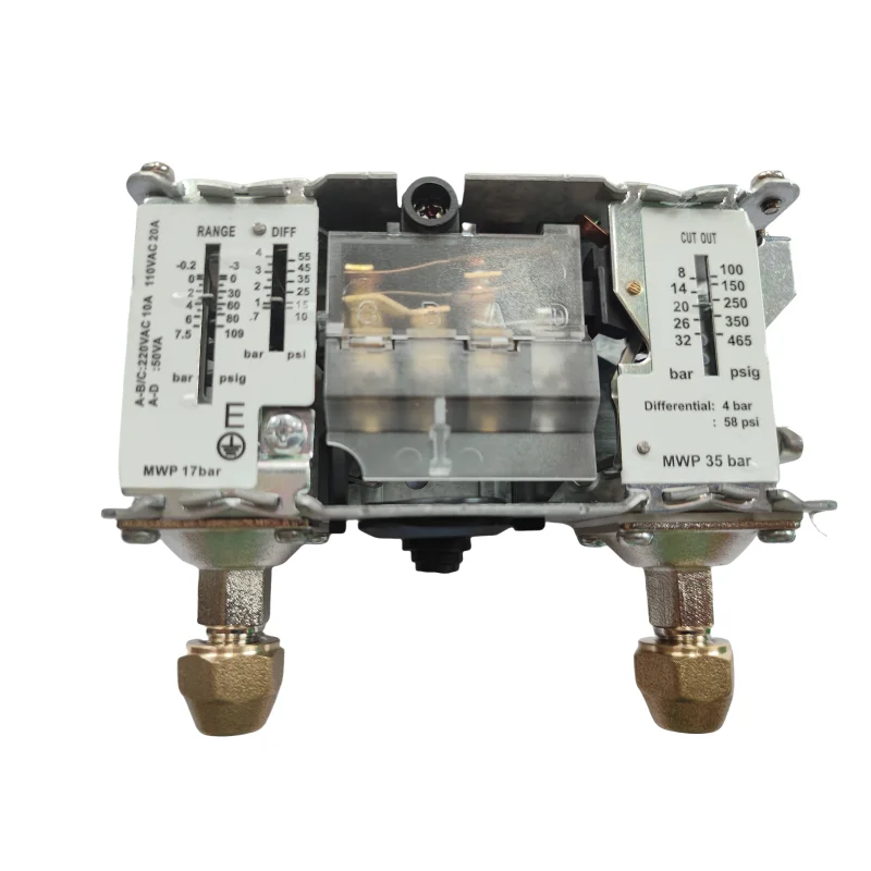 Picture 6: LEFOO Dual Pressure Switch for Refrigeration System - High & Low Pressure Auto/Manual Reset, 7/16-20 Thread, for Freezer AC LF58