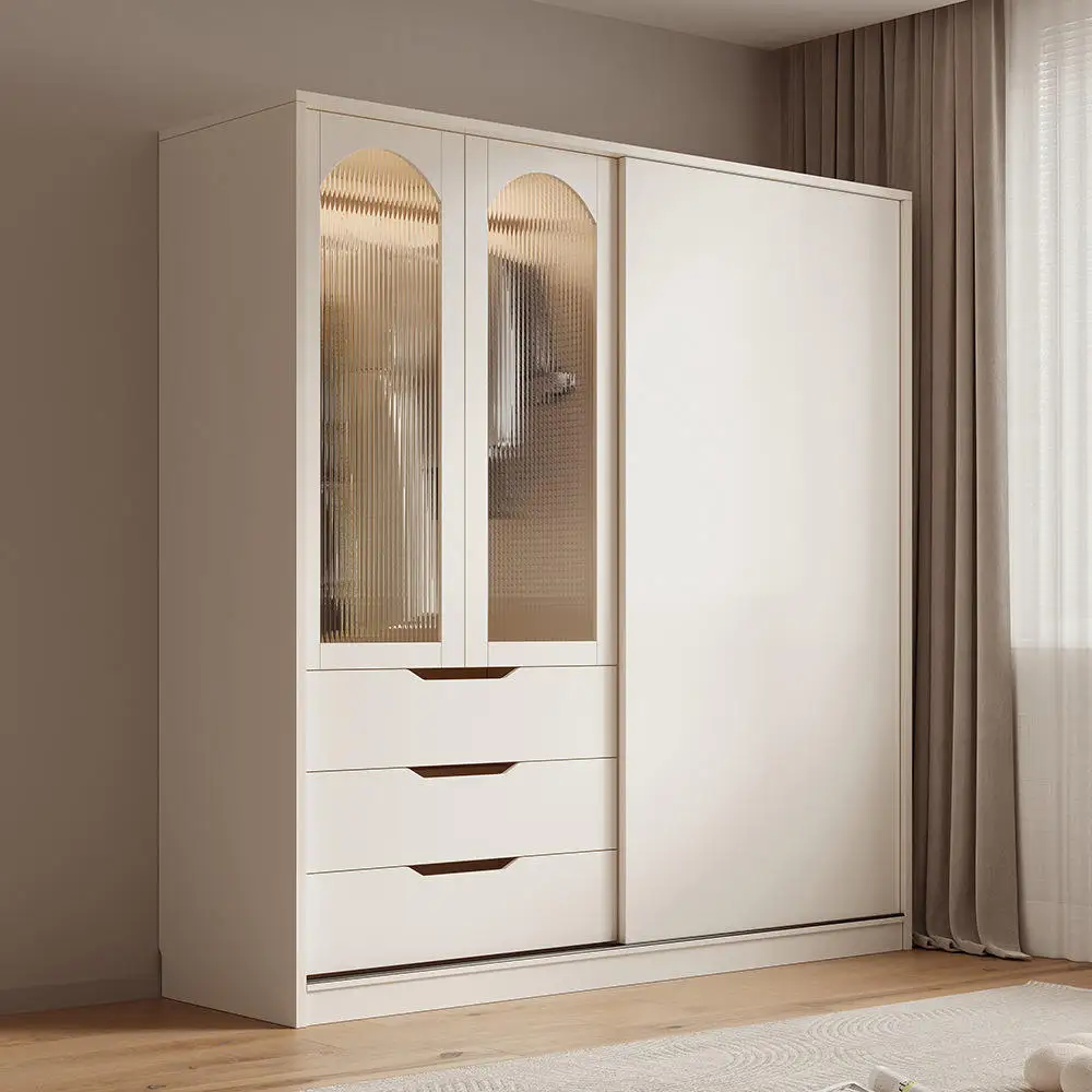 Latest Design Powder Coating Aluminum Alloy Wardrobe Moisture Proof Large Size Bedroom Furniture Exquisite Storage Closet