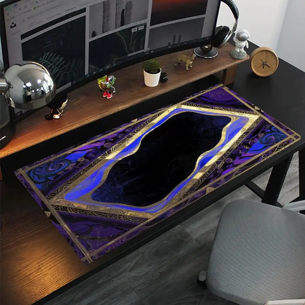 

Purple Gold Fantasy Art FrameMouse Pad Oversized edge mouse pad for gaming computer keyboard and desk