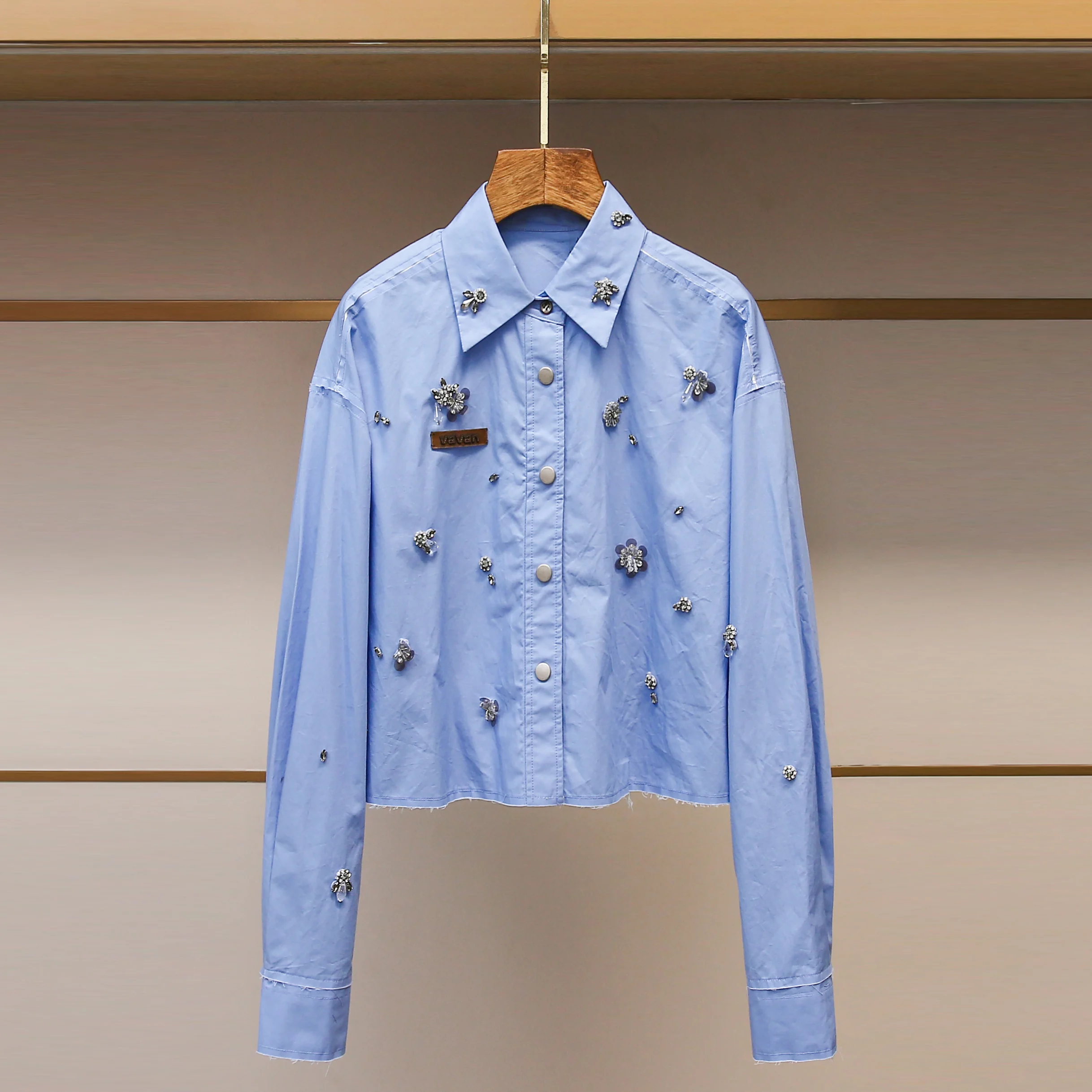 

Синий ort irt Женский премиум-класса Faion Весна Осень Зима с бриллиантами Веселый потертый подол с высокой талией irt