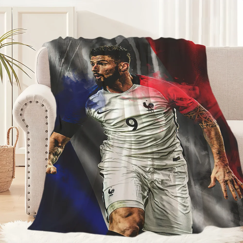 لاعب كرة القدم بطانية أفخم قيلولة أريكة البساط للعيش O-Olivier G-Giroud-s غرفة مكتب غرفة نوم عيد ميلاد المنزل السفر هدايا الأطفال