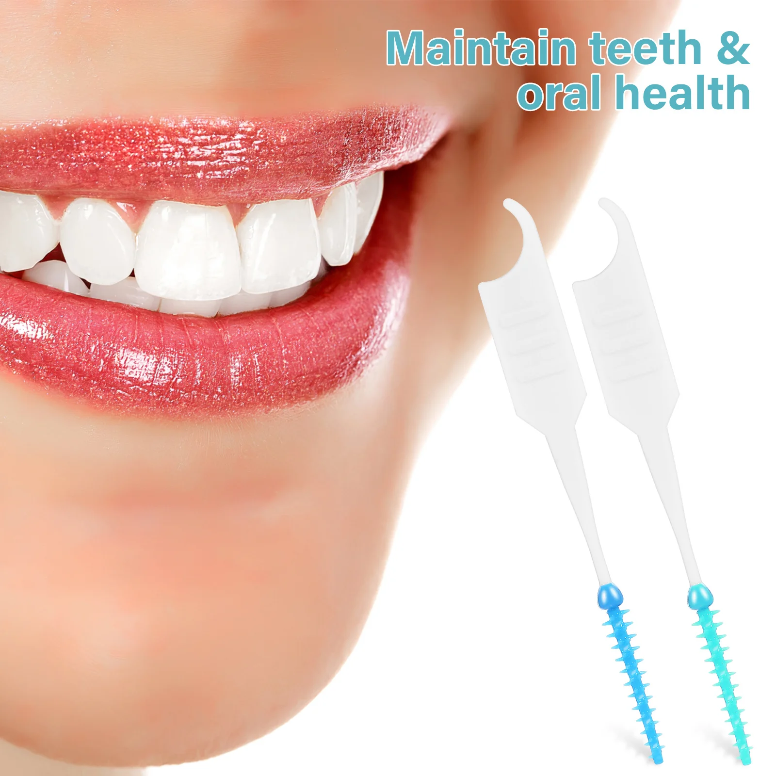 400 قطعة فرشاة بين الأسنان المزدوجة نهاية سيليكون رئيس نظيفة الأسنان الفجوات المحمولة الأقواس فرشاة الأسنان خيط تنظيف صغير للعناية بالدعامة