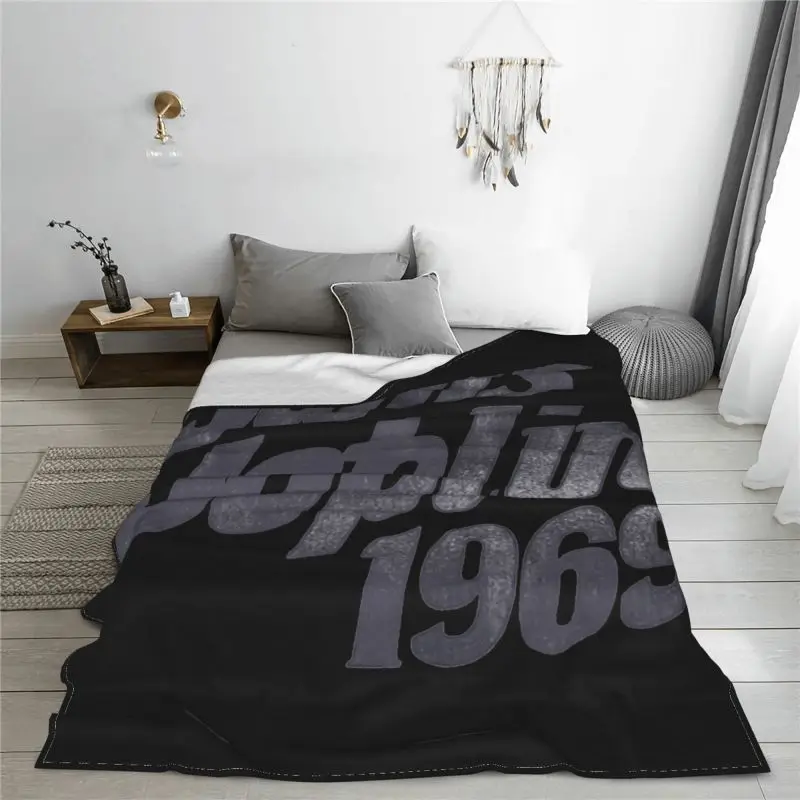 Janis Joplin 1969 Rock N Roll Music Band Blanket Warm Bedroom Comfortable Skin Friendly Sofa Decorative