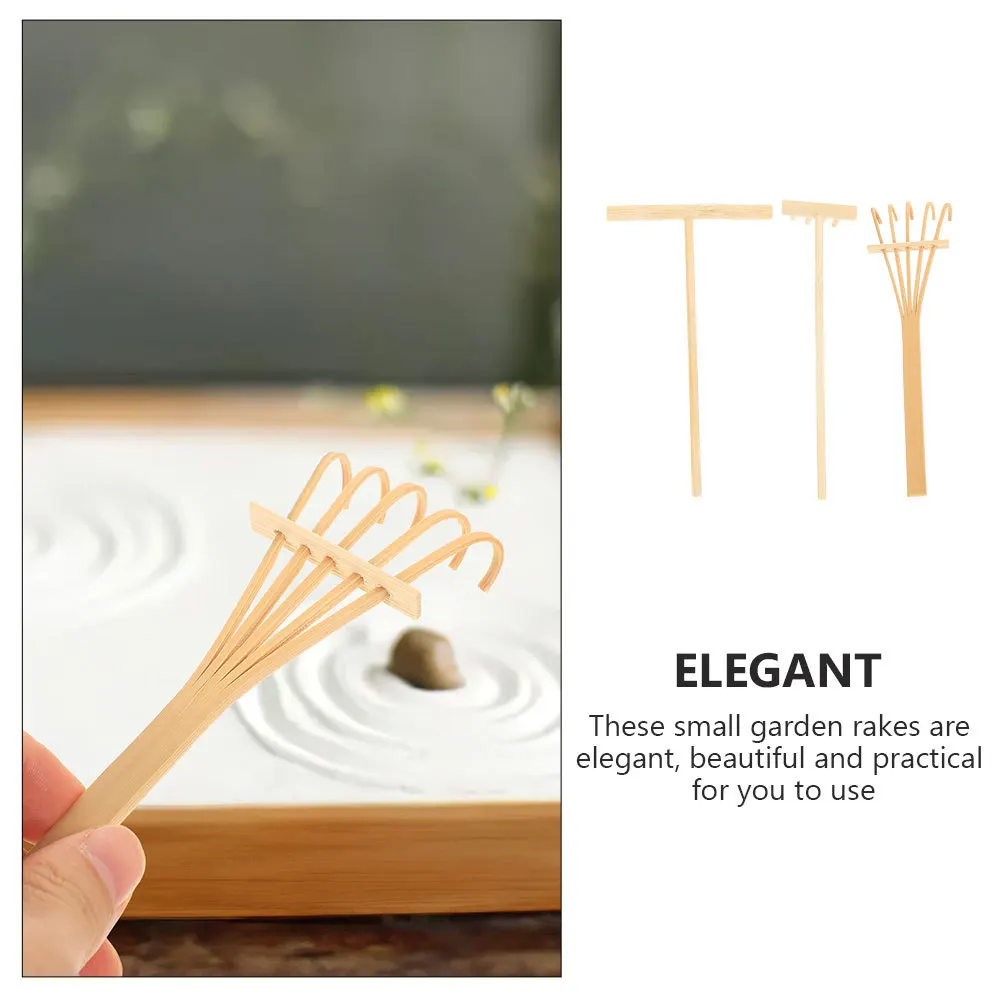 

1Set Durable Sandbox Mini Rakes Set Sand Table Tool Elegant Craftsmanship Garden Supplies for Various Occasions