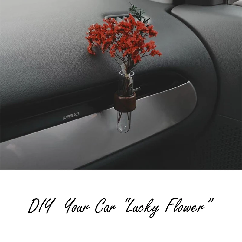 DIY Car Lucky Flower Wooden Car Flower Arrangement Device Luxurious Air Outlet Decoration Air Vent Decoration