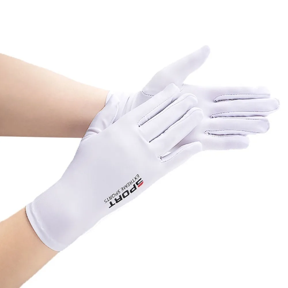 New Touchable Screen Sunscreen Gloves Anti-UV Breathable Ice Silk Gloves Highly Elastic Non-slip Riding Driving Gloves Gift