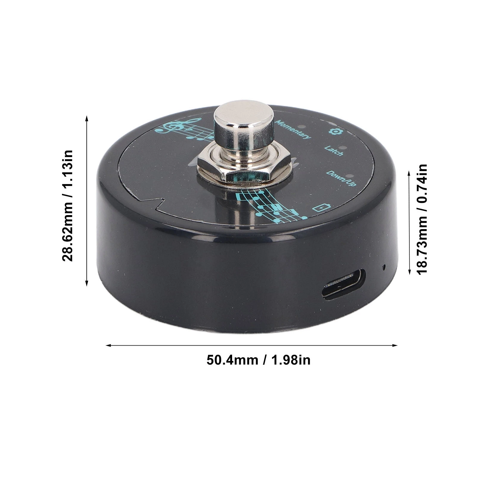 BT 5.1 MIDI Foot Controller Wireless Multifunctional USB MIDI Controller for Software Effector