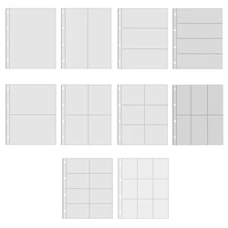 10Pcs/Lot A4 4 Holes Loose Leaf Plastic Punched Pockets Sheet Protectors Paper Card Photo Organizer Filing Sleeves Document Bag