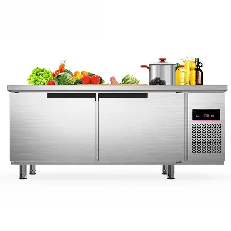 

Refrigerated workbench, kitchen, frozen and fresh-keeping horizontal freezer, milk tea shop equipment console