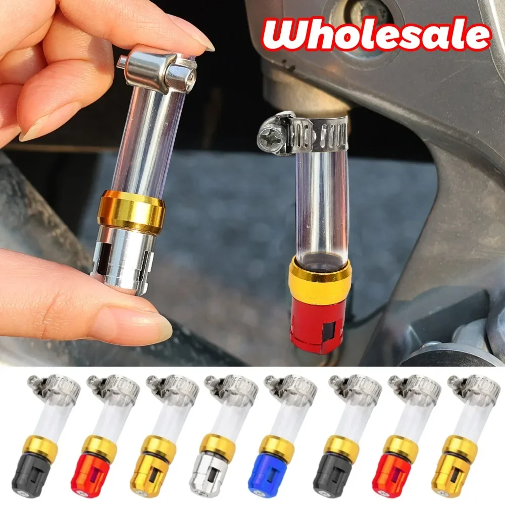 Motorcycle Drainage Pipe Plug Universal Scooter Moto CLICK CNC Air Filter Drain Pipe Alloy Head Plug Modification Accessories