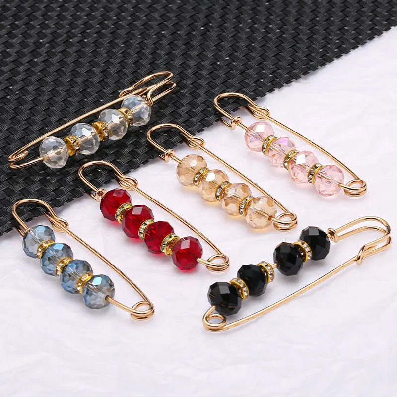 5/1PCS Heavy Duty Safety Pins Pearl Detachable Metal Fastener Brooch Reduce Waist For DIY Crafts Clothing Dress Jean Accessories