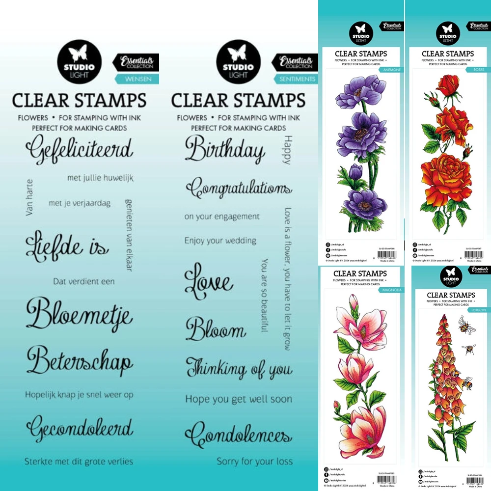 scrapbooking craft Flowers stamps for cardmaking clear silicone for DIY supplies photo album card making 2024 new