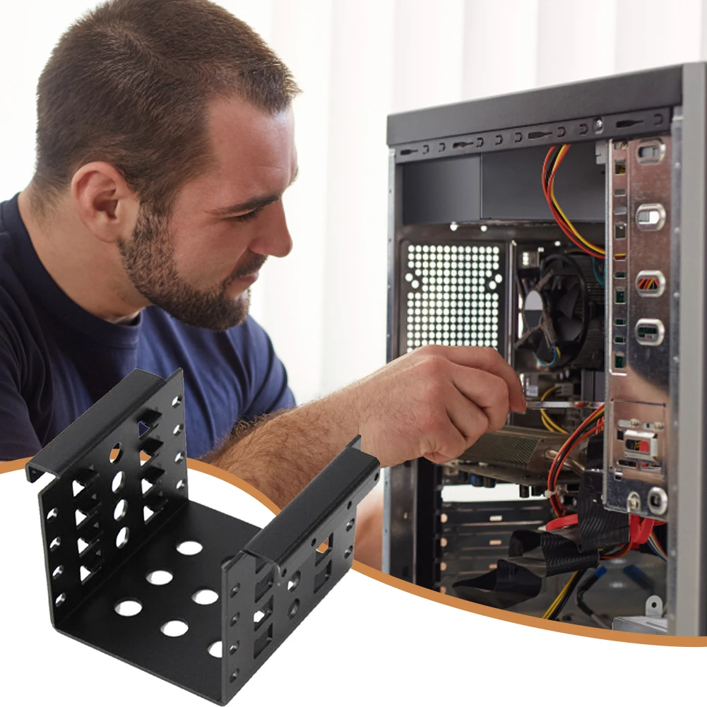4 Bay 2.5 inch to 3.5 inch SSD Hard Drive Caddy Chassis Internal Bracket Mounting Adapter Dock Drive Holder