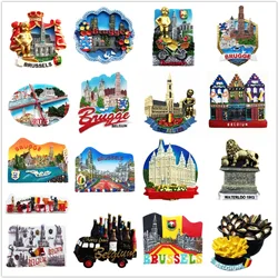 Europe Belgium Flavour 3D Fridge Magnets Tourism Souvenir Refrigerator Magnetic Sticker Decoration Collection Gift