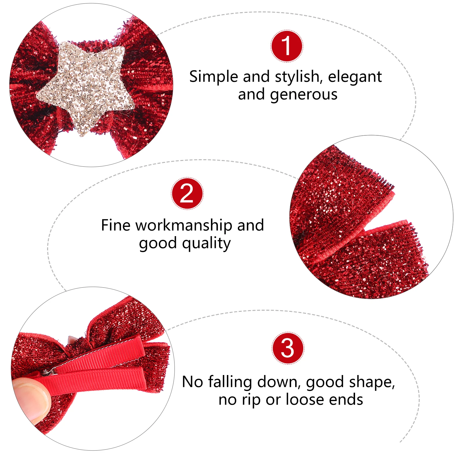 

Bowknot Headbands Fabric Girls Accessories Christmas Rope Ponytail Bands Ponytail Hair Ties Hair Bands Gifts