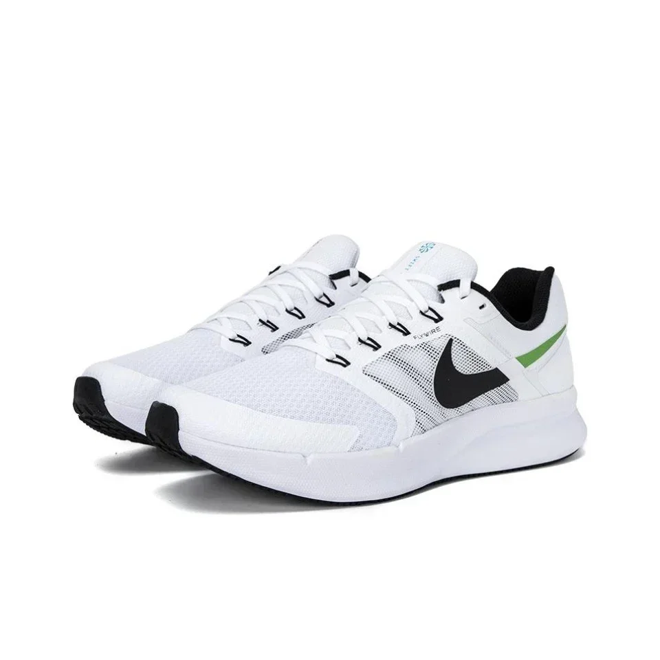 Nike sepatu lari Swift 3 warna hitam putih uniseks, sepatu lari kasual bersirkulasi, Sneakers FJ1055-100 untuk pria dan wanita