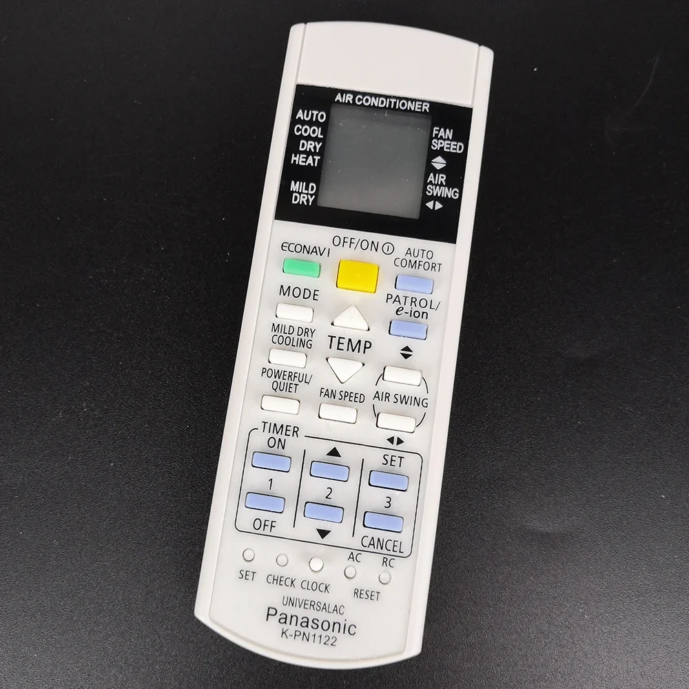 Universal AC Ar Condicionado Controle Remoto, Nova Substituição para Panasonic, K-PN1122