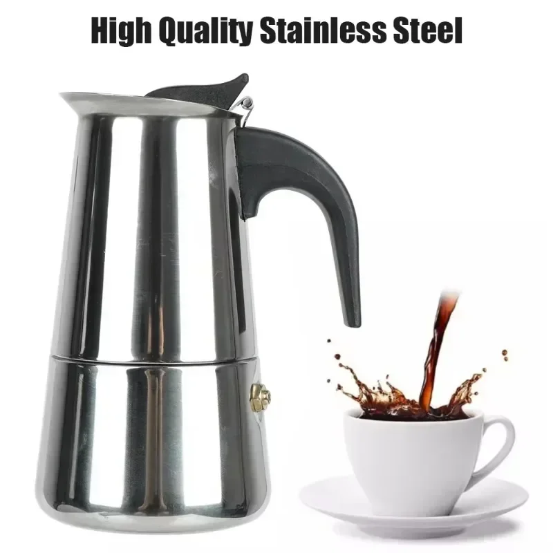 

2/4/6/9/12 Cups Coffee Maker Stainless Steel Mocha Pot American Latte Machine Espresso Latte Stovetop Filter Universal Moka Pots