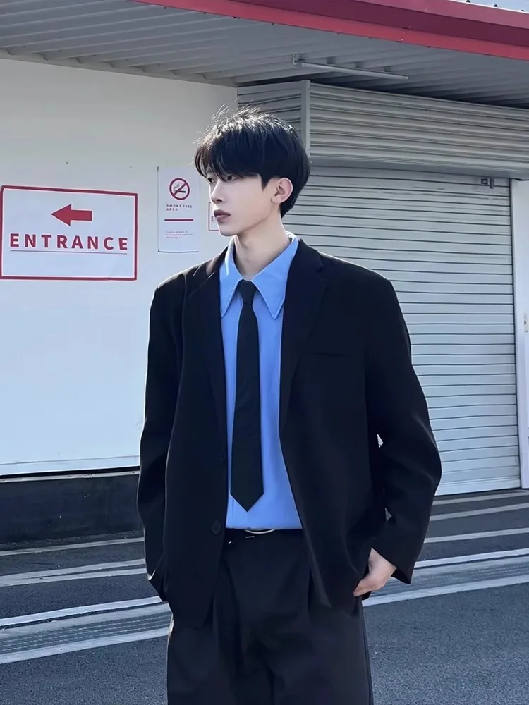 

Cleanfit Briti Sle White ort Men's Suit Jaet Casual Chic Spring Autumn DK orm Korean Sle Leisure West Coat