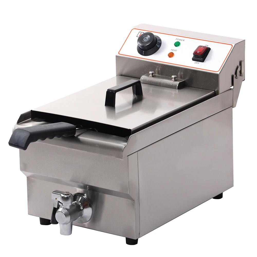 Electric Deep Fryer Machine for Home 10ltr Single Tank Commercial Fryer with Basket Pressure Fryer