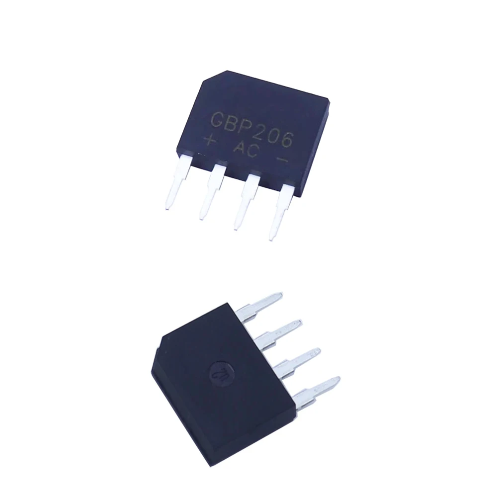 5PCS/LOT GBP206 GBP208 GBP210 GBP306 GBP307 GBP310 GBP406 GBP408 GBP410 DIP-4 Bridge Rectifiers Single Phase Standard