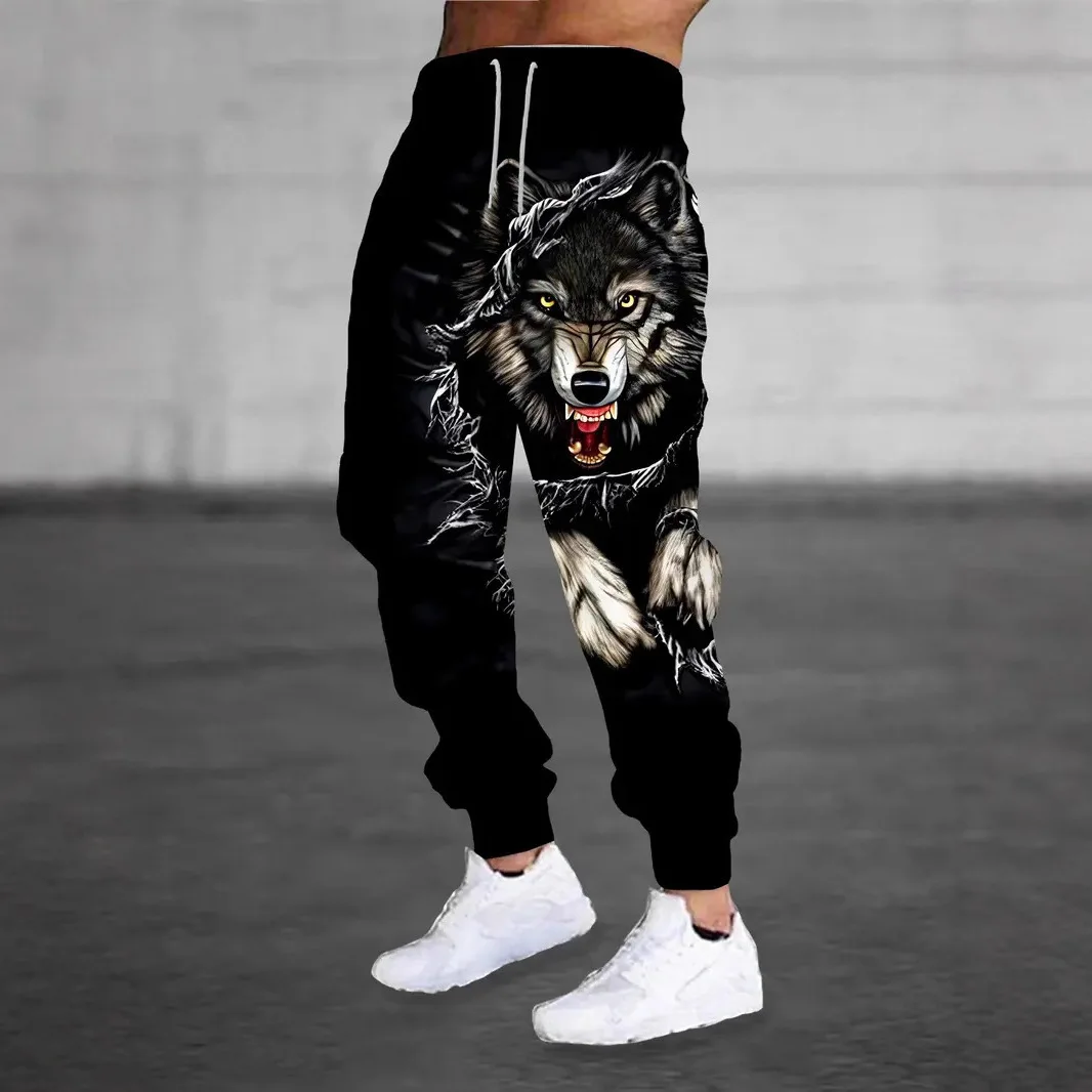 

Street Sle Men's Casual Sweatpants 3D Digital Printing High Waist Loose Fit Long Trousers Hip Hop Faion Summer Collection