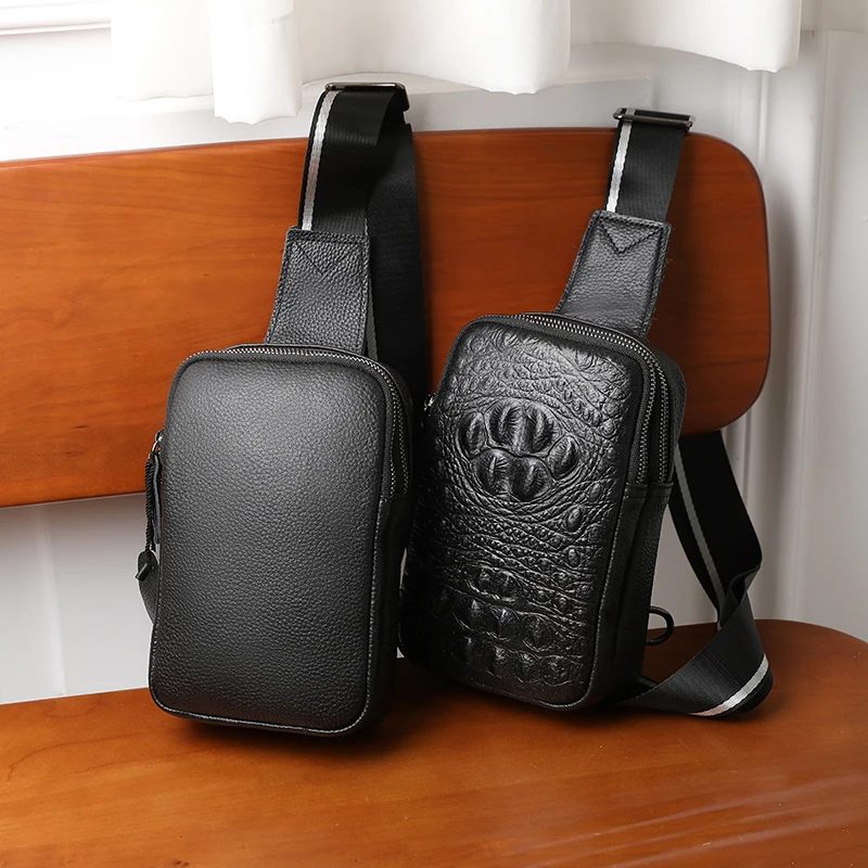 

Мужская новая городская прямоугольная повседневная кожаная нагрудная сумка из воловьей кожи, сумка через плечо mochilas de hombre bolsa